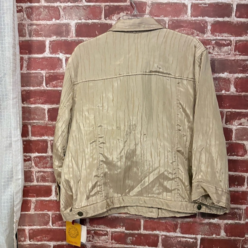 Ruby Rd. Shimmering Beige Jean Jacket - Picture 7 of 7